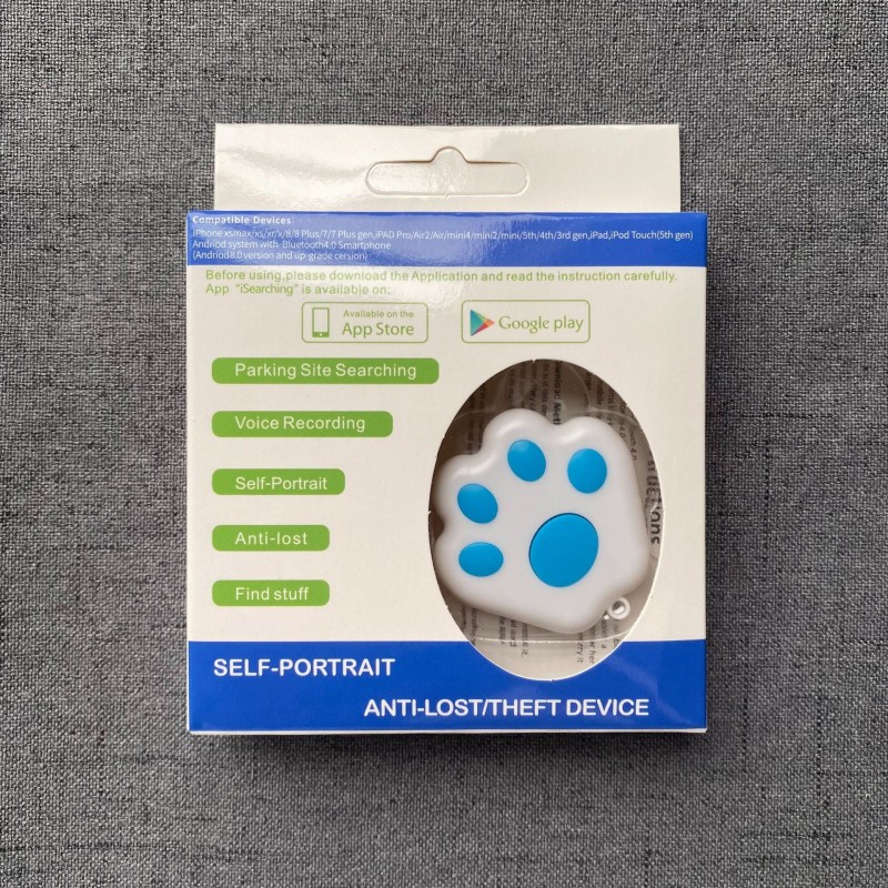 Mini GPS Tracker Key Kids Bag Finder Dog Cat Pet Locator Smart Bluetooth Tracker for IOS/ Android