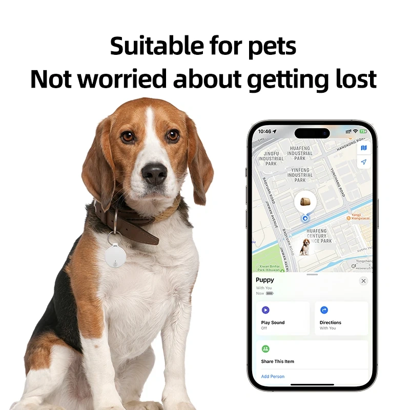 MiLi Smart GPS Tracker System Find My App Portable Airtag Smart Bluetooth Locator Child Finder Bag Anti-Loss Tracker
