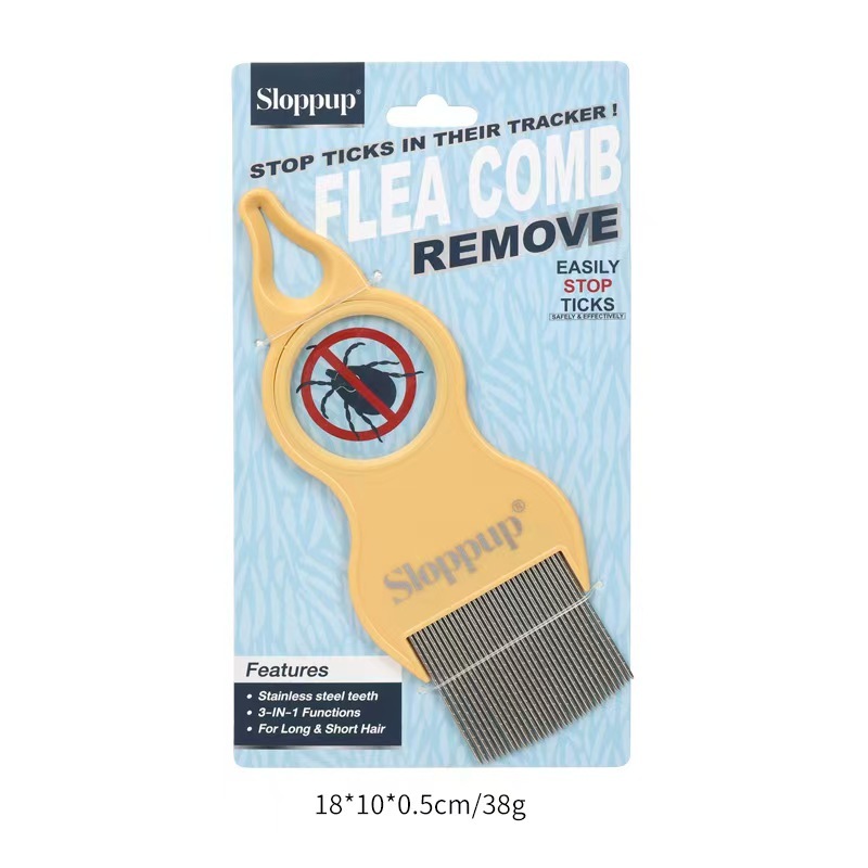 Pet comb Flea comb with magnifying glass