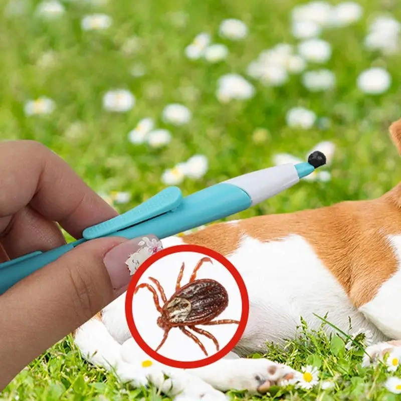 Pet Bug Catching Pen Cat Dog Beauty Bug Catcher Tool Repellent Tick Pen Pet Ticks Clip Tick Remove Pen Pet Accessories