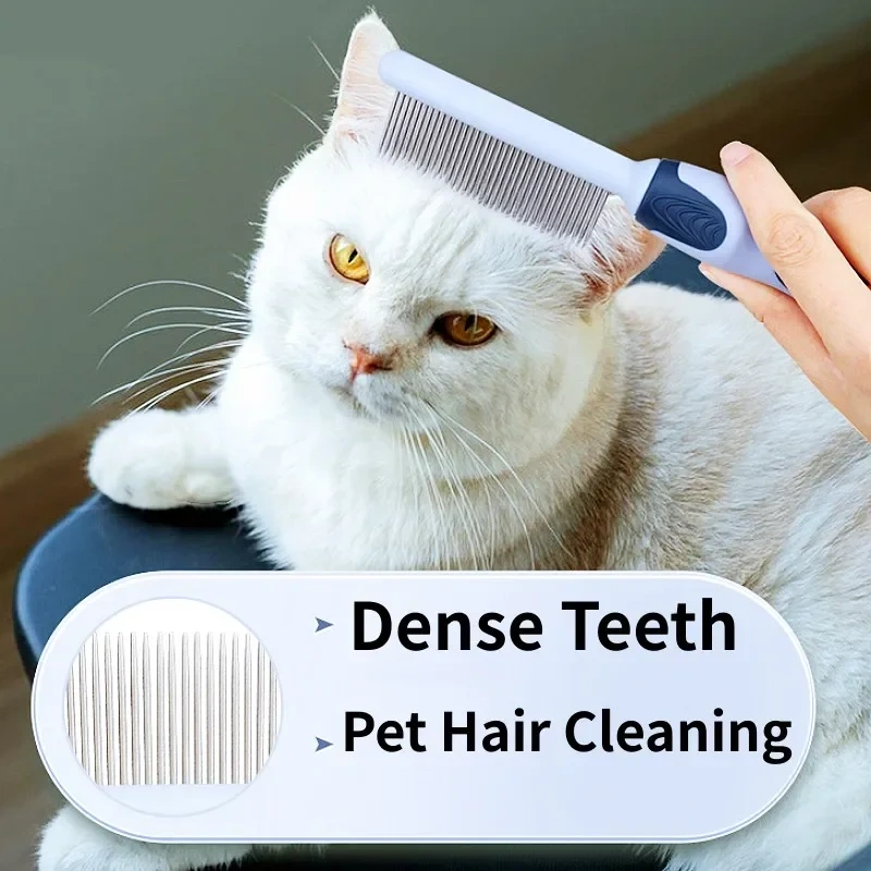 Dog Comb Pet Hair Remover Dog Brush Comfortable Handle Combs for Cat Hair Cleaning Combs Double-sided Cats Comb Pet Accessories