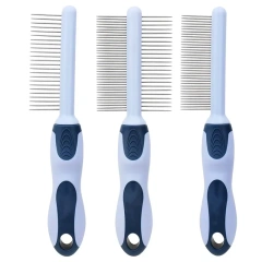 Dog Comb Pet Hair Remover Dog Brush Comfortable Handle Combs for Cat Hair Cleaning Combs Double-sided Cats Comb Pet Accessories