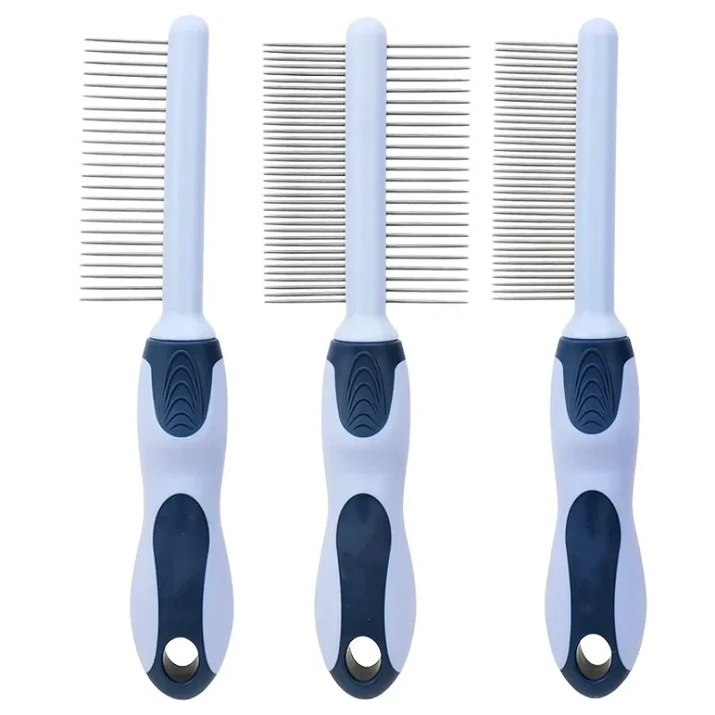 Dog Comb Pet Hair Remover Dog Brush Comfortable Handle Combs for Cat Hair Cleaning Combs Double-sided Cats Comb Pet Accessories