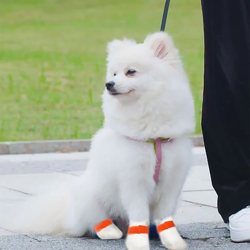 20PC/Lot Pet Disposable Paw Shoes Waterproof Non-woven Fabric Dog Anti-Dirt Shoe Covers Outdoor Dog Walking Small Dog Socks