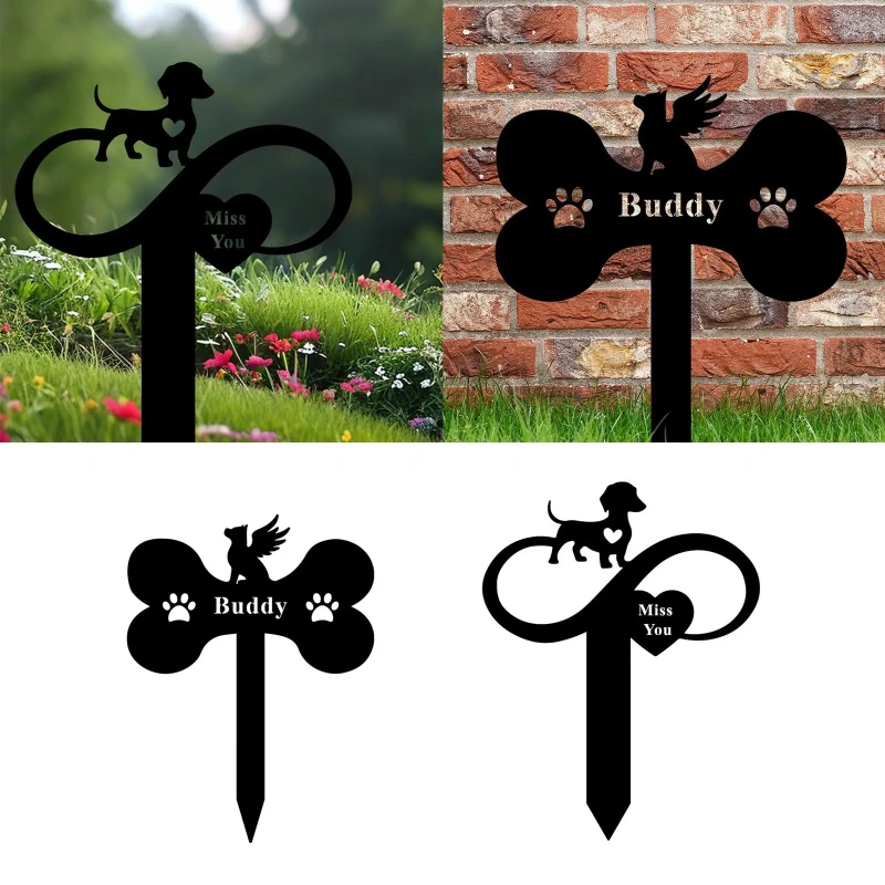 Dog Memorial Stake Decorative Garden Stake Pet Owner Dog Tombstone Memorial Pet