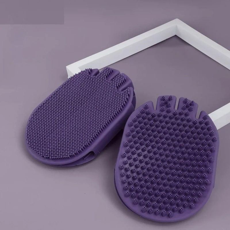 High Quality Dog Bath Massage Brush Pet Specific Cat Bath Brush Two-sided Massage Gloves TPR Material Cleaning Pet Products NEW