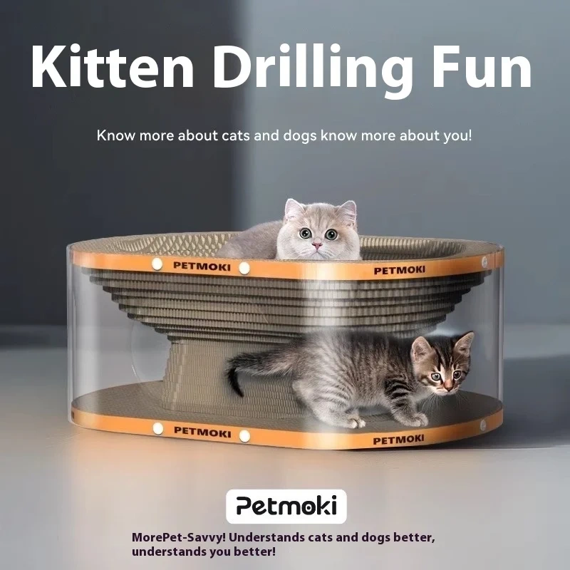 Cat scratch board, cat nest, tunnel toy, cat drilling tool, QW2924 multifunctional cat channel nest integrated, entertaining