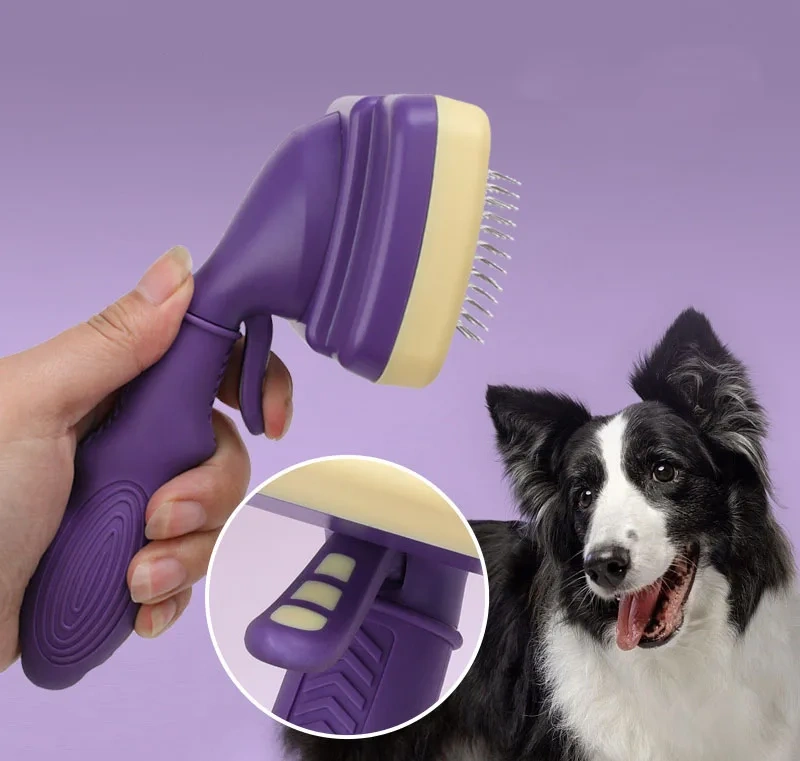 Factory Wholesale Custom Logo Self Cleaning Cat Pin Hair Brush Dog Pet Grooming Slicker Brush