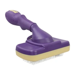 Factory Wholesale Custom Logo Self Cleaning Cat Pin Hair Brush Dog Pet Grooming Slicker Brush