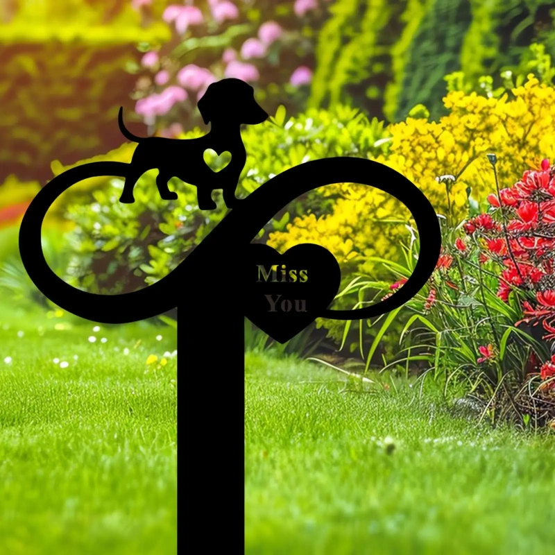 Dog Memorial Stake Decorative Garden Stake Pet Owner Dog Tombstone Memorial Pet