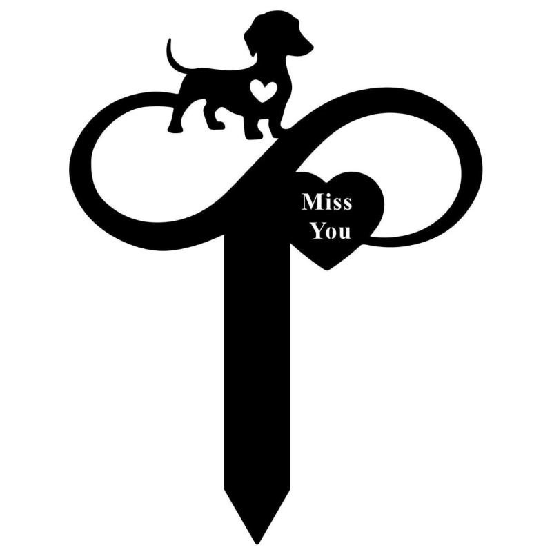 Dog Memorial Stake Decorative Garden Stake Pet Owner Dog Tombstone Memorial Pet