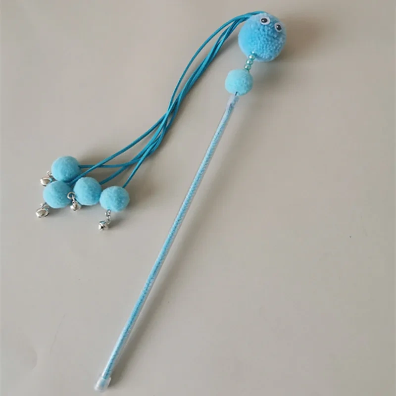 New Design Interactive Training Toy for Cats Casual Fairy Stick Bell Teaser Wand Big Eyes Made of Durable Plastic Toys for Pets