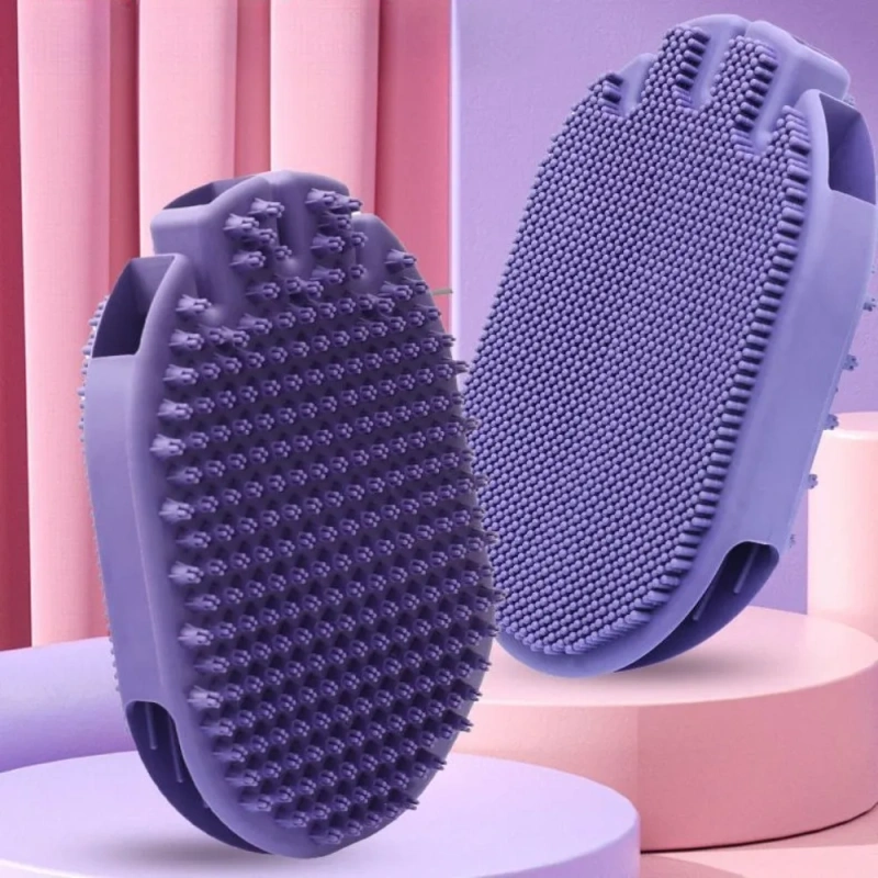 High Quality Dog Bath Massage Brush Pet Specific Cat Bath Brush Two-sided Massage Gloves TPR Material Cleaning Pet Products NEW