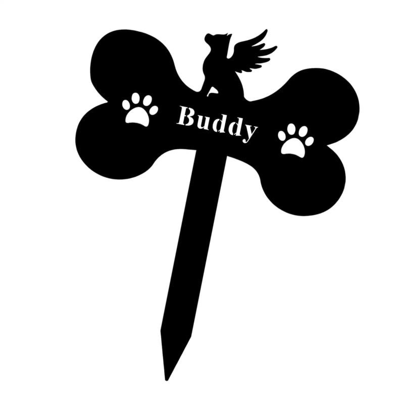 Dog Memorial Stake Decorative Garden Stake Pet Owner Dog Tombstone Memorial Pet
