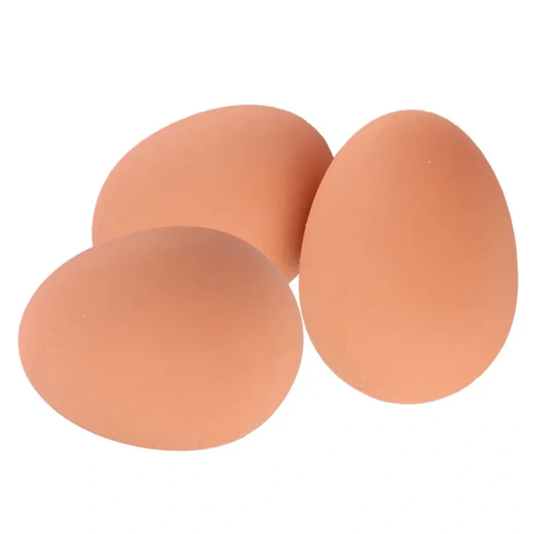 3 Pcs Novelty Bouncy Eggs Realistic Fake Rubber Bouncing BallsModel Farm Chicken Nesting Hen Hatching Egg Pet Toy Prank Joke