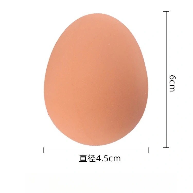 3 Pcs Novelty Bouncy Eggs Realistic Fake Rubber Bouncing BallsModel Farm Chicken Nesting Hen Hatching Egg Pet Toy Prank Joke