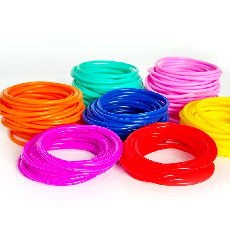 20PCS Neon Fluorescent Luminous Silicone Bracelets Wristband Candy Gummy Hairband Unisex bangles Glow Rubber Bracelet Wholesale
