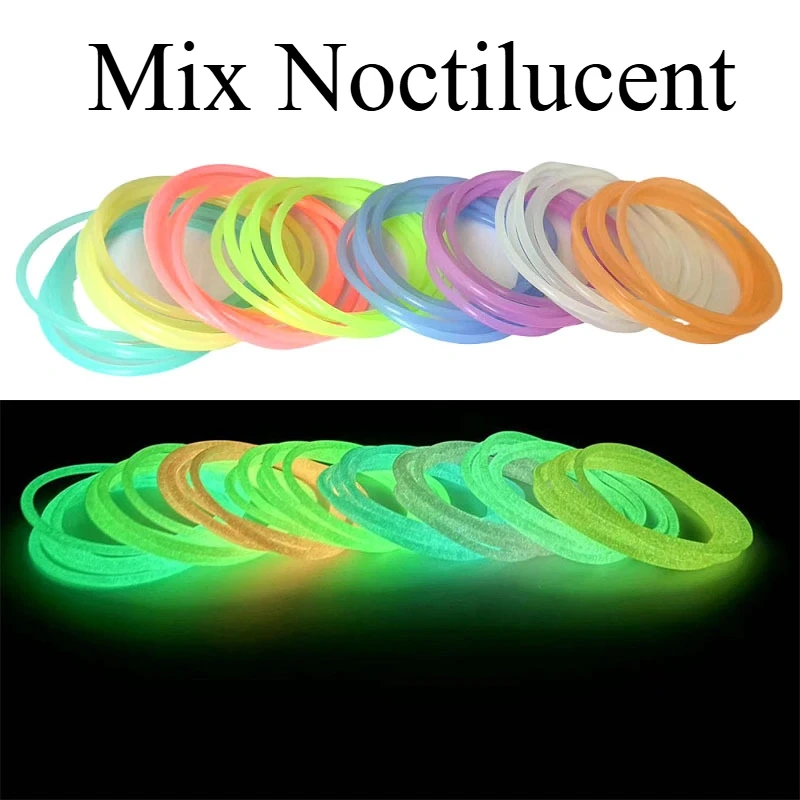 20PCS Neon Fluorescent Luminous Silicone Bracelets Wristband Candy Gummy Hairband Unisex bangles Glow Rubber Bracelet Wholesale