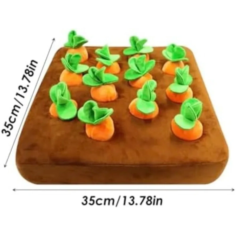Carrot Snuffle Mat for Dogs Cats Puzzle Toy with Carrots for Small Medium Large Interactive Pet Stress Relief Dogs Chew Toys