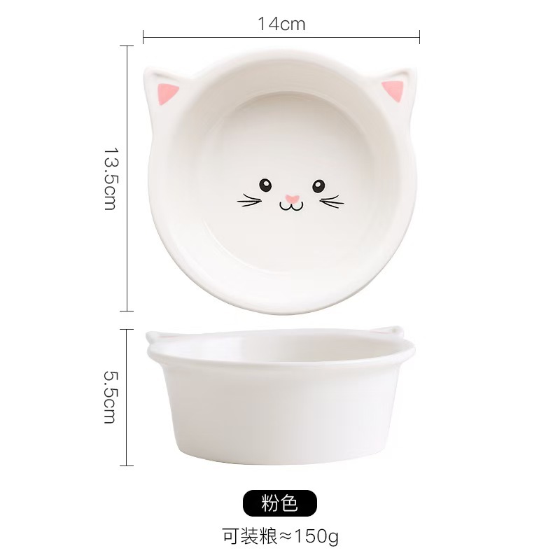 Pet ceramic iron stand double bowl
