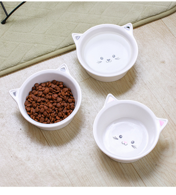 Pet ceramic iron stand double bowl