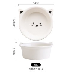 Pet ceramic iron stand double bowl
