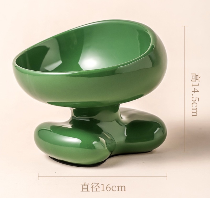 BPA Free New Design Ceramic High Foot Elevated Pet Food Feeding Cat Bowl