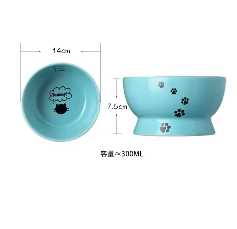 Pet Food Bowl for Flat Faced Cats, Small Dogs