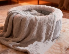 Pet bed wrap nest