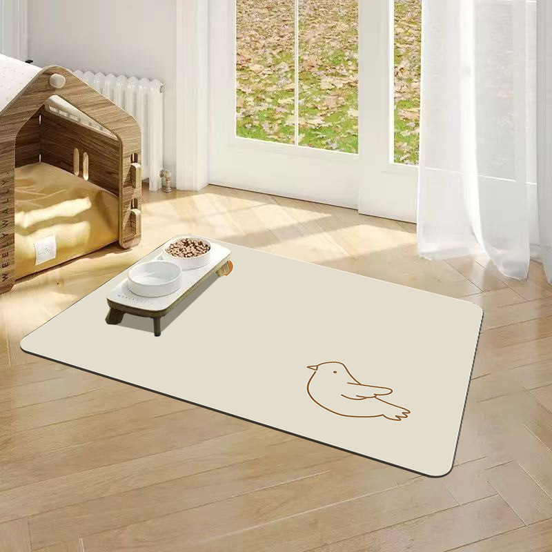 Cartoon diatomaceous earth pet placemat