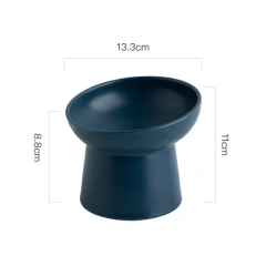 Cat Nordic Style Food Water Bowl Pet Animal Ceramic Eating Dishes High Foot Candy Color Puppy Kitten Matte Bowls Dog Accessories