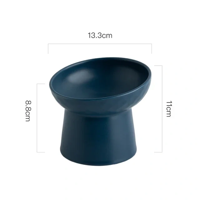 Cat Nordic Style Food Water Bowl Pet Animal Ceramic Eating Dishes High Foot Candy Color Puppy Kitten Matte Bowls Dog Accessories