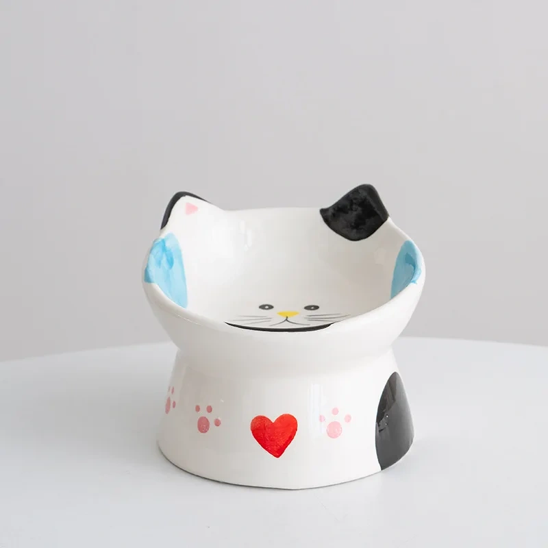 Hot Selling  New Creative 3D Cute Cat Shape Ceramic Bowl Custom Logo Hand Made Pet Bowl Dog Cat Food Water Bowl Pet Supplier OEM
