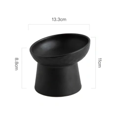 Cat Nordic Style Food Water Bowl Pet Animal Ceramic Eating Dishes High Foot Candy Color Puppy Kitten Matte Bowls Dog Accessories