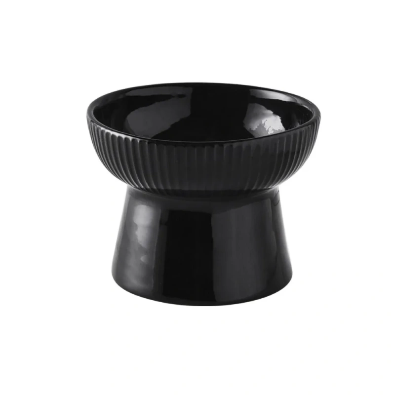Anti Knock Ceramic Cat Bowl Creative Slanted/Flat Mouth Pet High Foot Bowl Non-slip Multi-use Pet Drinking Feeder Kitten Puppy