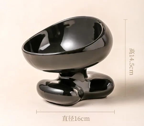 BPA Free New Design Ceramic High Foot Elevated Pet Food Feeding Cat Bowl Raised Bowl for Small Dogs