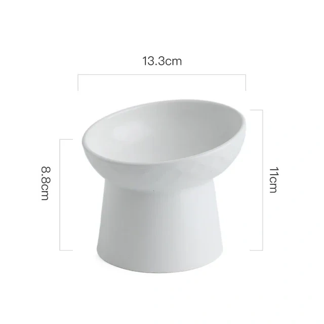 Cat Nordic Style Food Water Bowl Pet Animal Ceramic Eating Dishes High Foot Candy Color Puppy Kitten Matte Bowls Dog Accessories