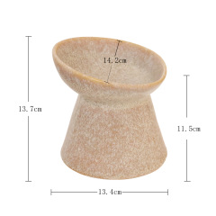 Tall pet ceramic bowl