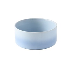 Gradient Color Cat Food Bowl Ceramic Wood Stand Elevated Cat Bowls Pet Dog Bowl
