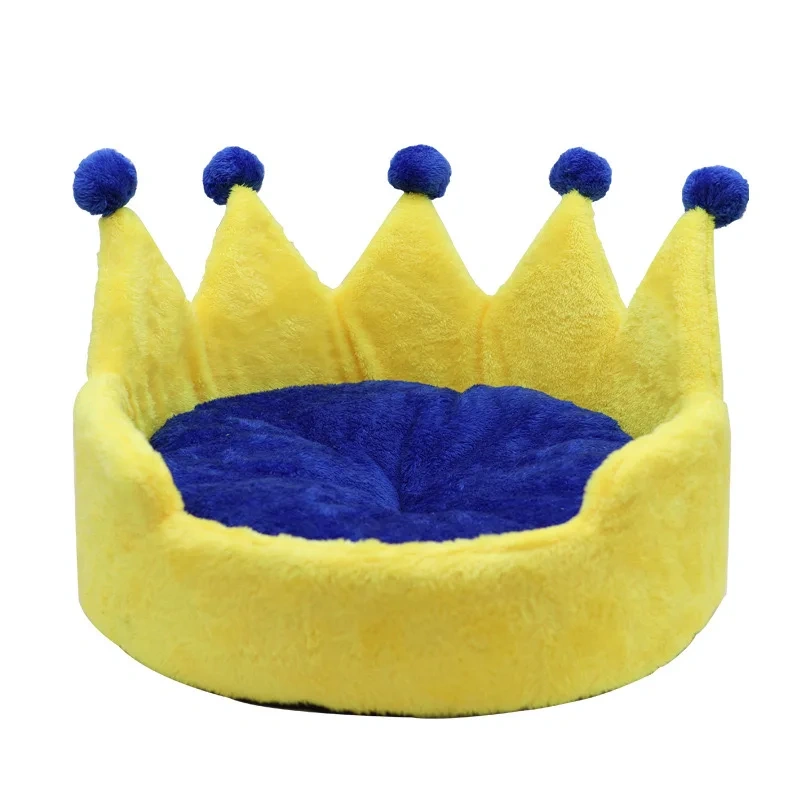 Wholesale Royal Crown Shaped Cat Nest House Indoor Cute Pet Cave Tent for Small Dog Kitten Bunny Bed