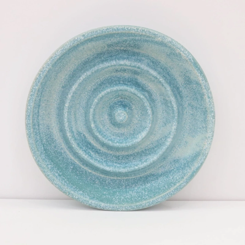 Large Ceramic Dog Bowl Anti-Knock Anti-Choking Slow Food Bowl Solid Pattern Circle Design for Small & Large Dogs for Cat Feeding