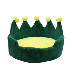 Wholesale Royal Crown Shaped Cat Nest House Indoor Cute Pet Cave Tent for Small Dog Kitten Bunny Bed