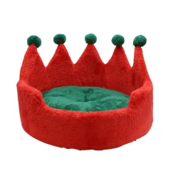 Wholesale Royal Crown Shaped Cat Nest House Indoor Cute Pet Cave Tent for Small Dog Kitten Bunny Bed