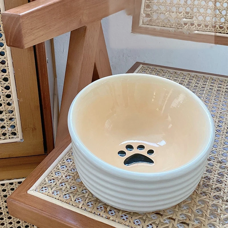 Customized Food Water Bowl Pet Ceramic Eating Dishes Cats Small Pet Feeding Dishes Dog Cat Basic Bowl Feeder