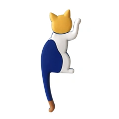 Cat Tail Refrigerator Magnetic Hooks Cute Cartoon Animal Style Rich Colorful Decoration Home Bendable Tail Home Essentia