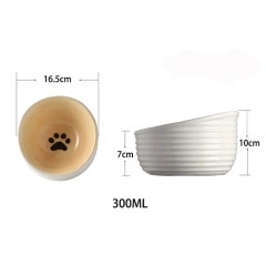 Customized Food Water Bowl Pet Ceramic Eating Dishes Cats Small Pet Feeding Dishes Dog Cat Basic Bowl Feeder