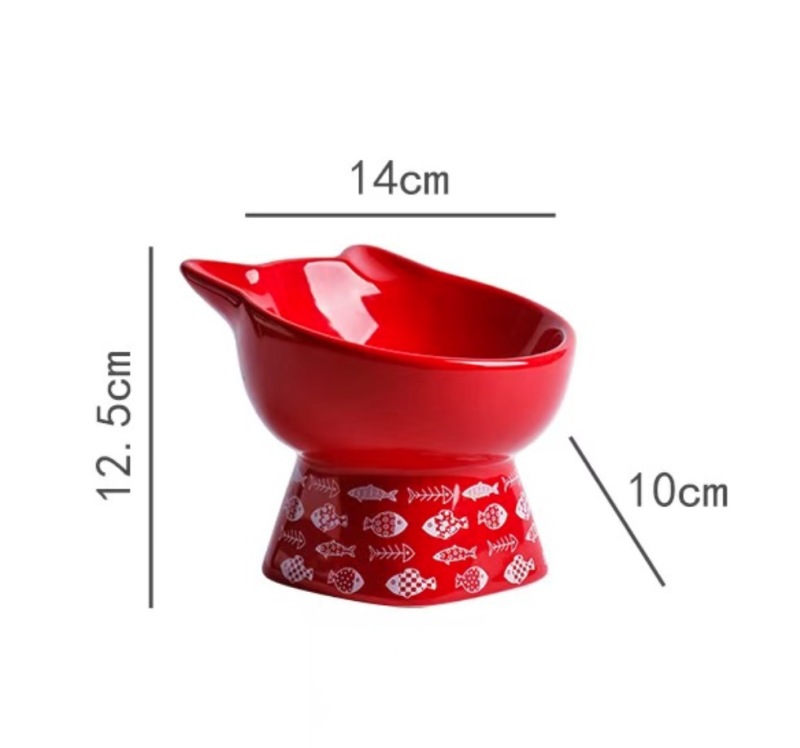 Pet tall ceramic bowl