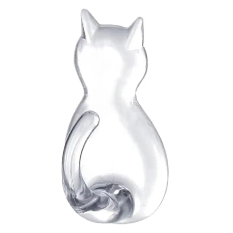 5Pcs Creative Wall Mounted Cat Tail Sticky Hooks Waterproof No-Drilling Towels Rack Transparent Wall Hook Home Accessories