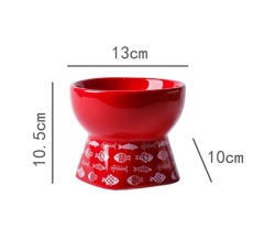 Pet tall ceramic bowl