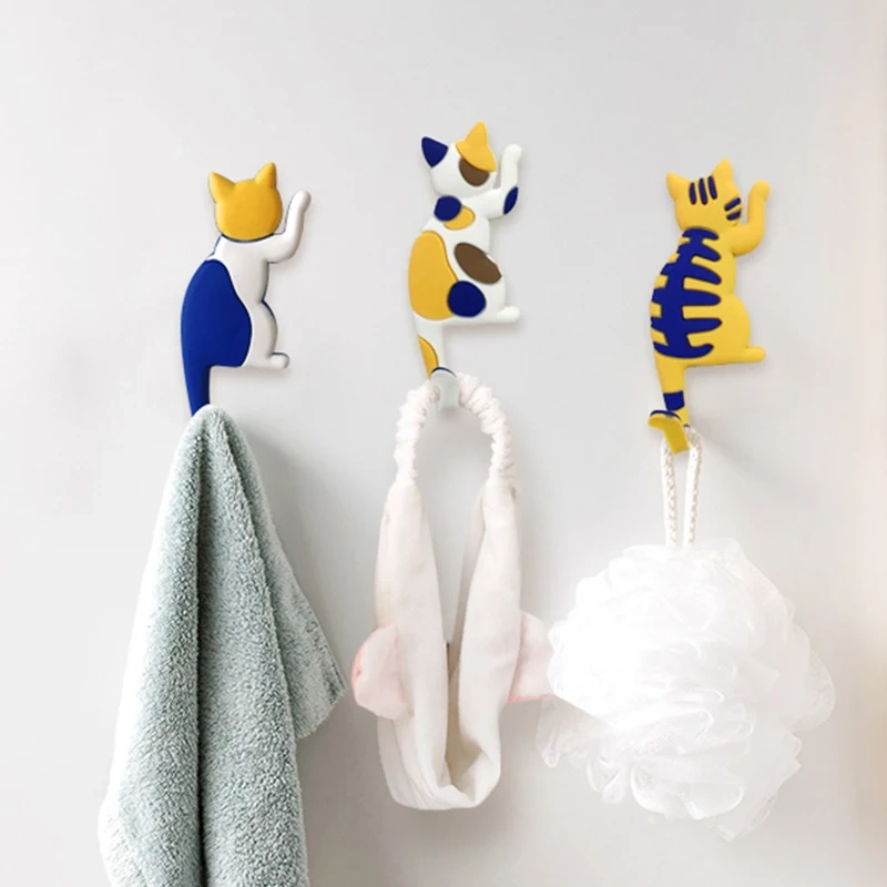 Cat Tail Refrigerator Magnetic Hooks Cute Cartoon Animal Style Rich Colorful Decoration Home Bendable Tail Home Essentia